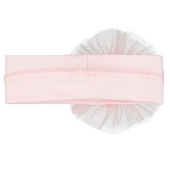 Baby Girls White & Pink Flower Headband