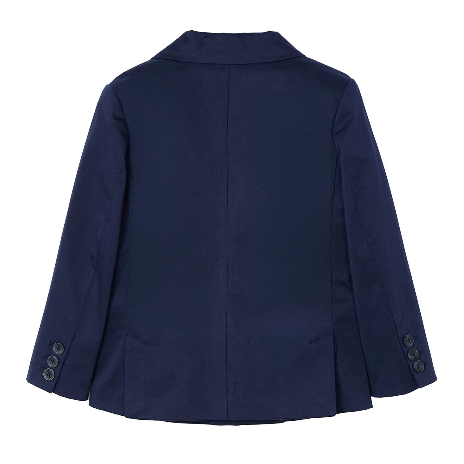 Boys Navy Single Breasted Cotton Blazer, 1, hi-res image number null