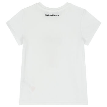 Girls White Choupette T-Shirt