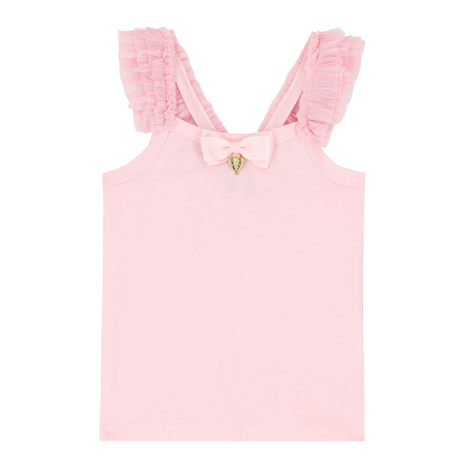 Girls Pink Tulle Top, 1, hi-res image number null