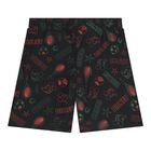 طقم شورت اطفال بالشعار بطبعه ديزنى باللون الاسود والبرتقالى , 1, hi-res