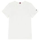 Boys White Logo T-Shirt, 3, hi-res