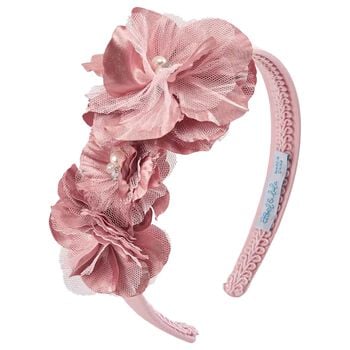 Girls Pink Flower Headband