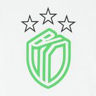 طقم شورت أولاد بالشعار باللون الأسود والابيض, 1, hi-res