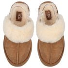 قباقيب من جلد الغزال فانكيت باللون البيج للبنات, 2, hi-res