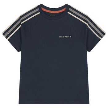 Boys Navy Blue Logo T-Shirt