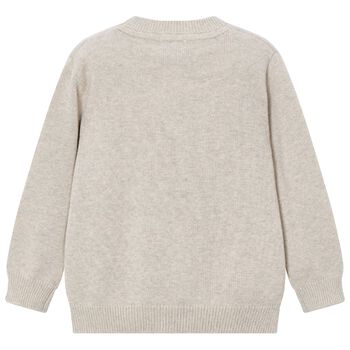 Boys Beige Knitted Jumper