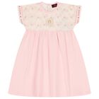 Girls Pink Embroidered Dress, 2, hi-res