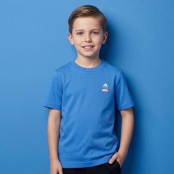 Boys Blue Logo Marvel T-Shirt