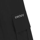 Girls Black Logo Trousers, 1, hi-res