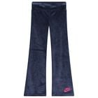 Girls Blue Logo Velour Leggings, 2, hi-res