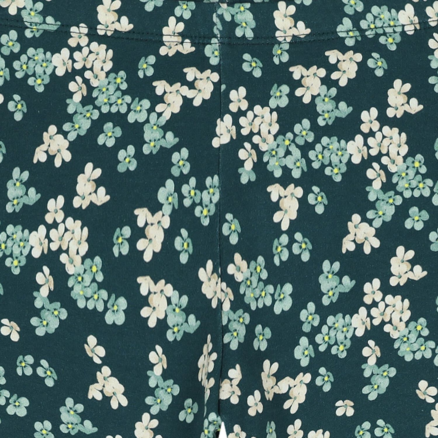 Girls Green Floral Leggings, 1, hi-res