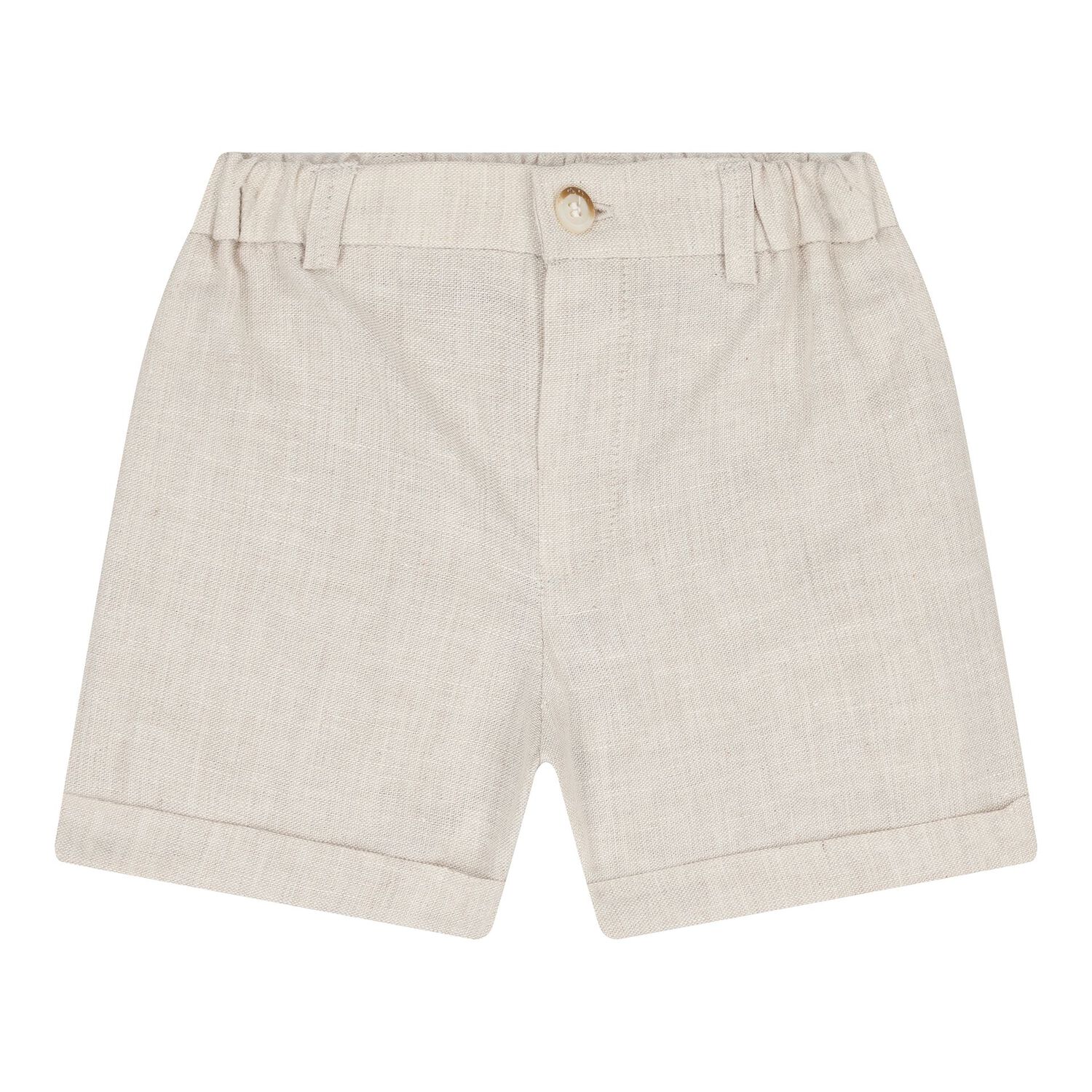 Baby Boys White & Beige Shorts Set, 1, hi-res