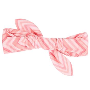 Baby Girls Pink Zig Zag Bow Headband, 1 Baby Girls Pink Zig Zag Bow Headband