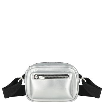 Girls Silver Logo Bag