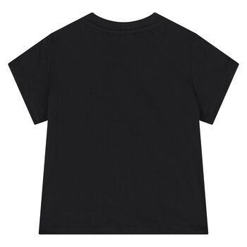 Younger Black Teddy Bear Logo T-Shirt