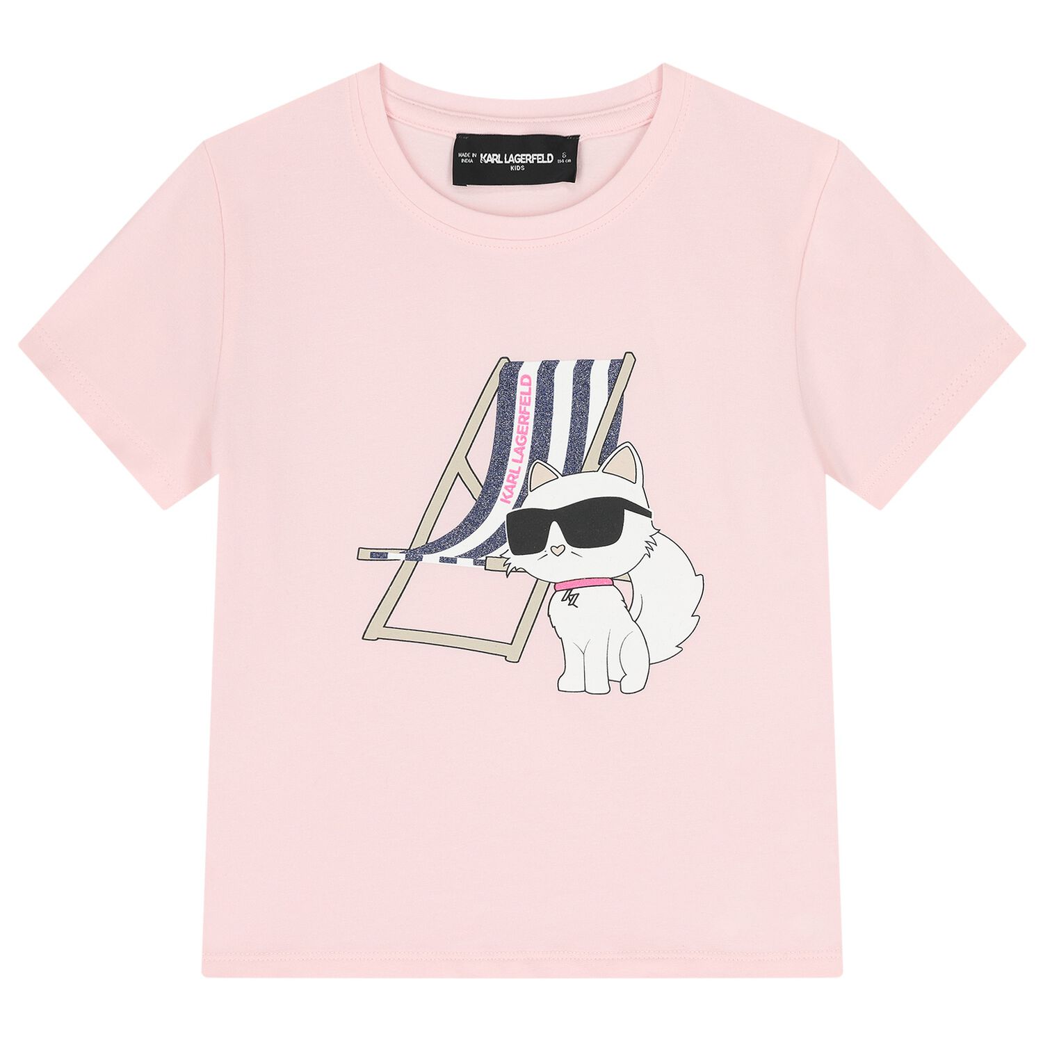 Girls Pink Choupette T-Shirt, 2, hi-res