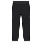 Boys Black Logo Joggers, 1, hi-res