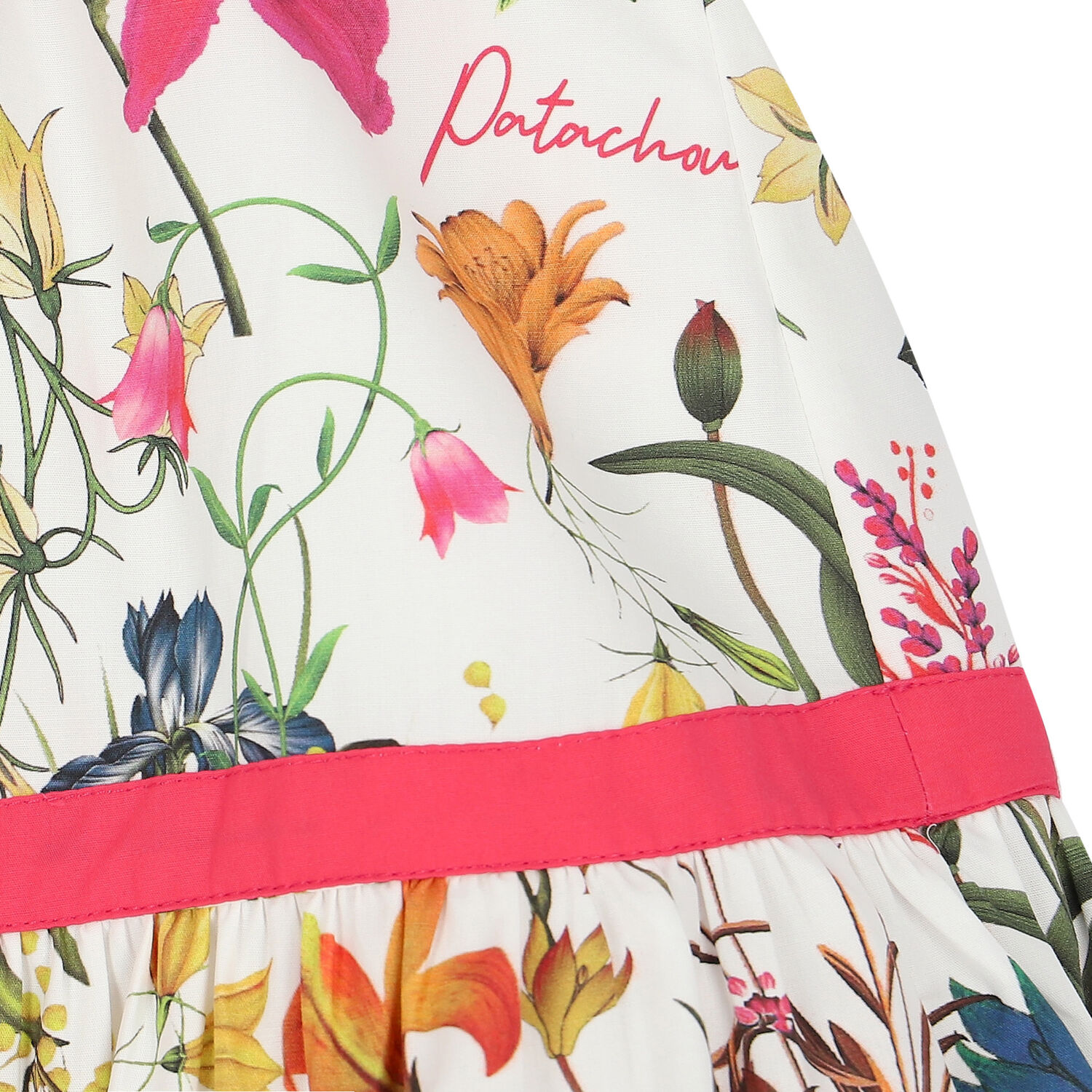 تنورة بنات بالزهور باللون الابيض , 1, hi-res