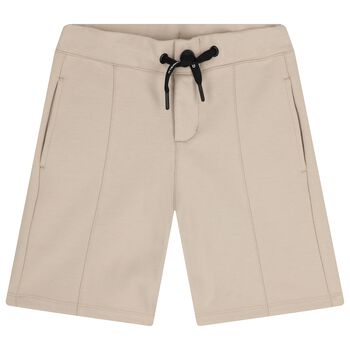 Boys Beige Logo Shorts 