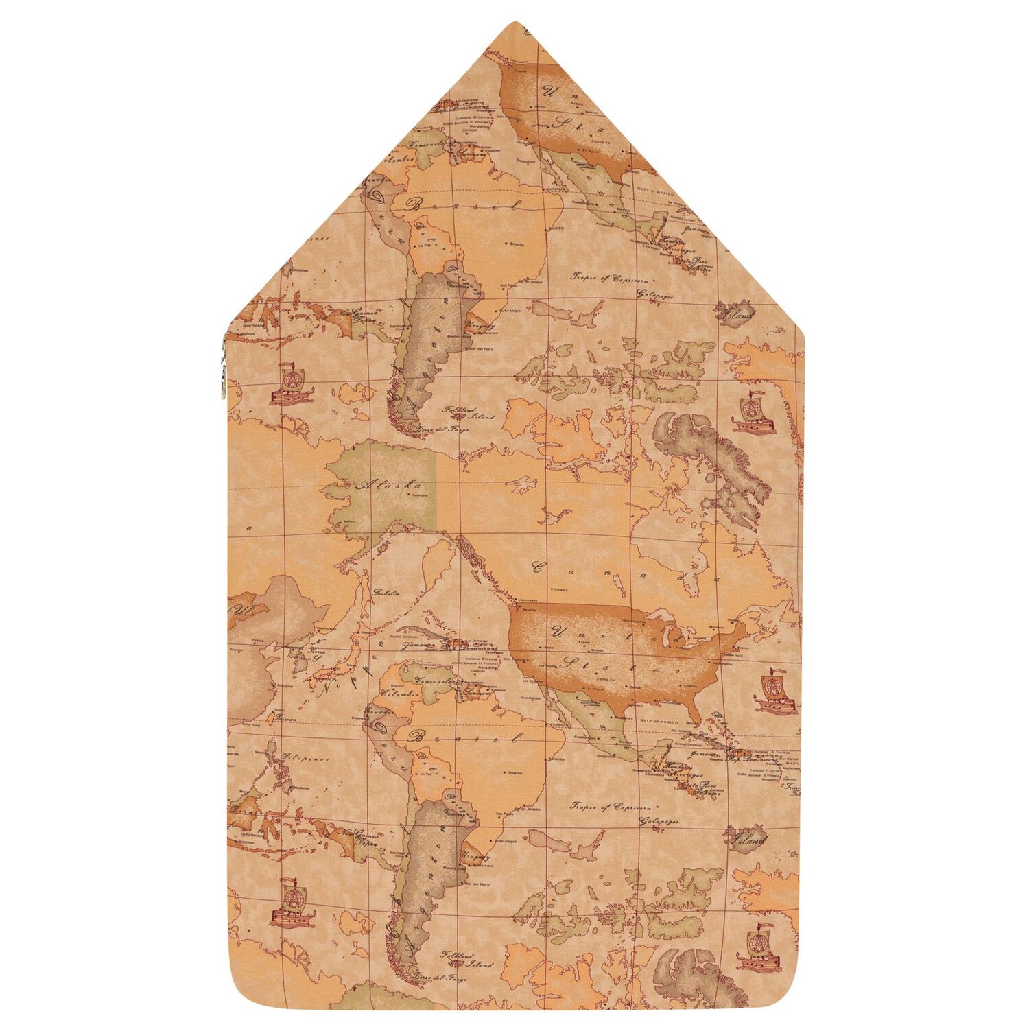 عش أطفال بشعار خريطة جغرافية باللونين الأبيض والبيج, 1, hi-res