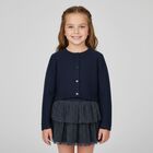 Girls Navy Blue Tulle Skirt, 1, hi-res