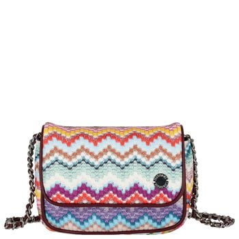 Girls Pink Zig Zag Shoulder Bag ( 17cm )