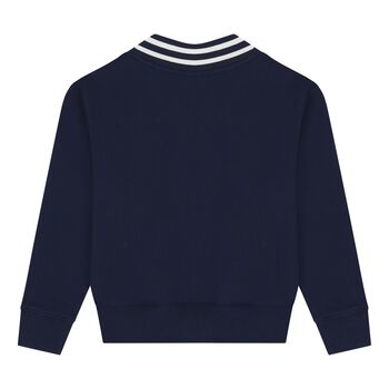 Girls Navy Blue Logo Sweatshirt