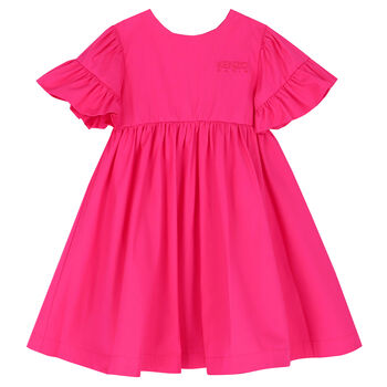 Girls Pink Logo Dress