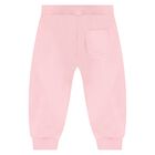 بدلة رياضية للأطفال بشعار دب تيدي باللون الوردي للبنات, 3, hi-res