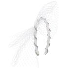 Girls White & Silver Diamante Headband, 1, hi-res