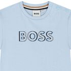 Younger Boys Blue Logo T-Shirt, 2, hi-res