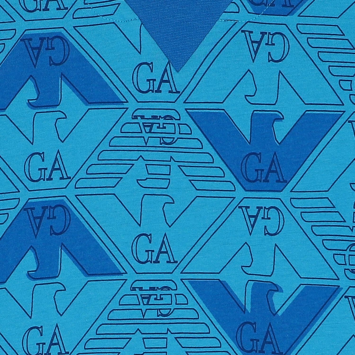 تيشيرت أولاد بالشعار باللون الأزرق, 1, hi-res