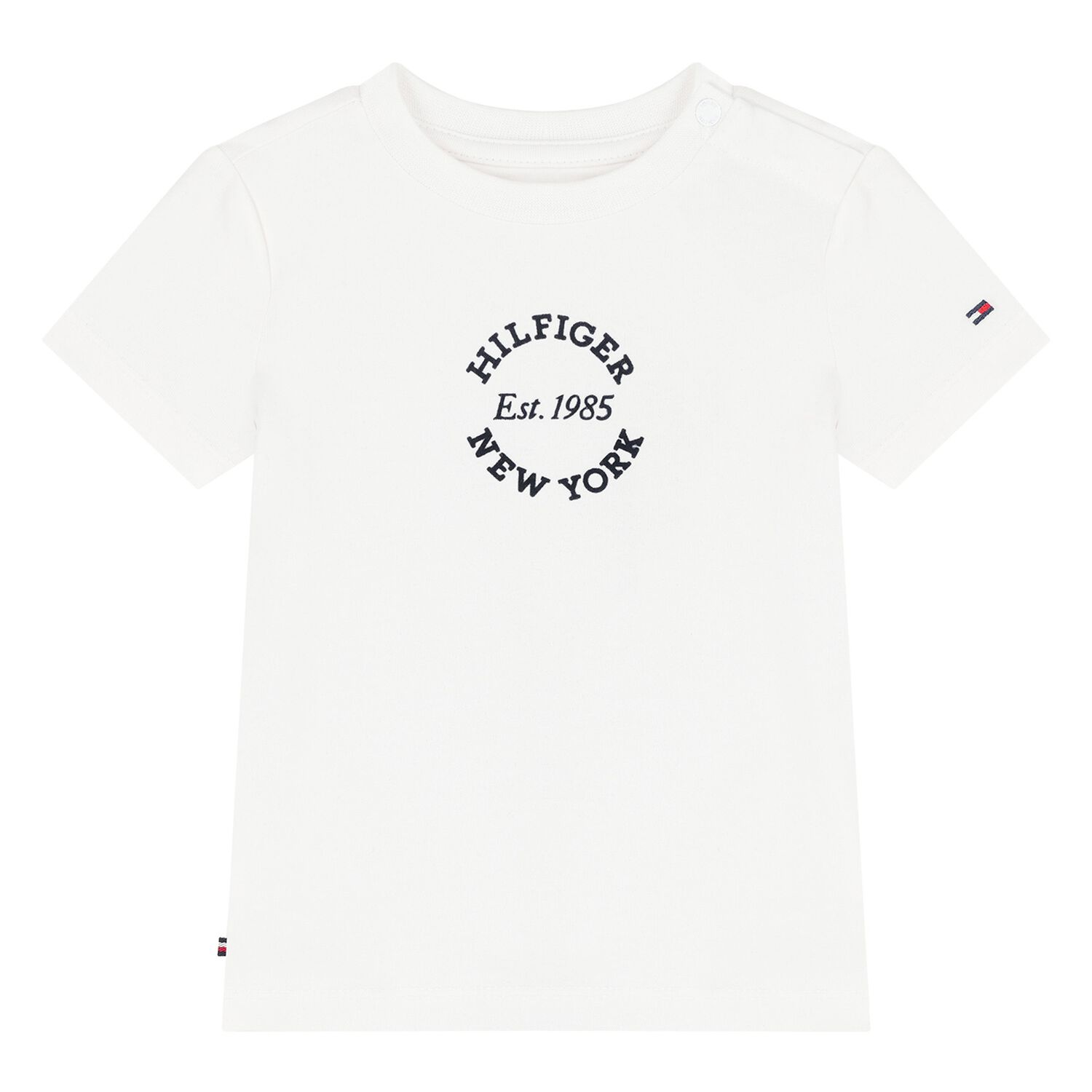 Baby Boys White Logo T-Shirt, 1, hi-res
