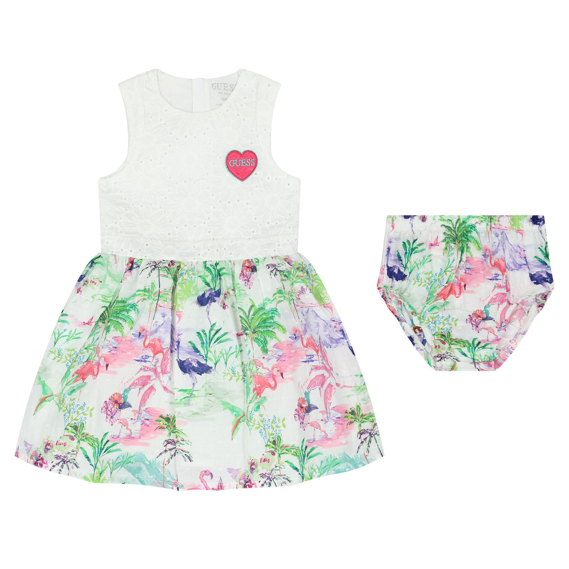 Guess White Dress Set Junior Couture