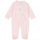 Baby Girls Pink Teddy Babygrow, 1, hi-res