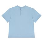 Younger Boys White & Blue T-Shirts ( 2 Pack ), 1, hi-res