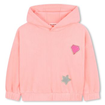 Girls Pink Hooded Top
