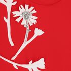Girls Red Diamante Flowers Dress, 1, hi-res