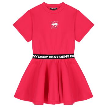 Girls Pink Logo Dress