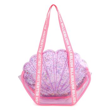 Girls Lilac Logo Shell Bag