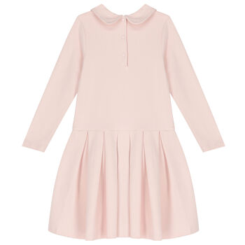 Girls Pink Bow Dress