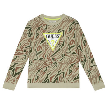 Boys Green Logo Sweatshirt