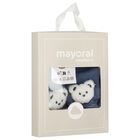 Baby Boys Blue Bear Hat & Socks Set, 1, hi-res