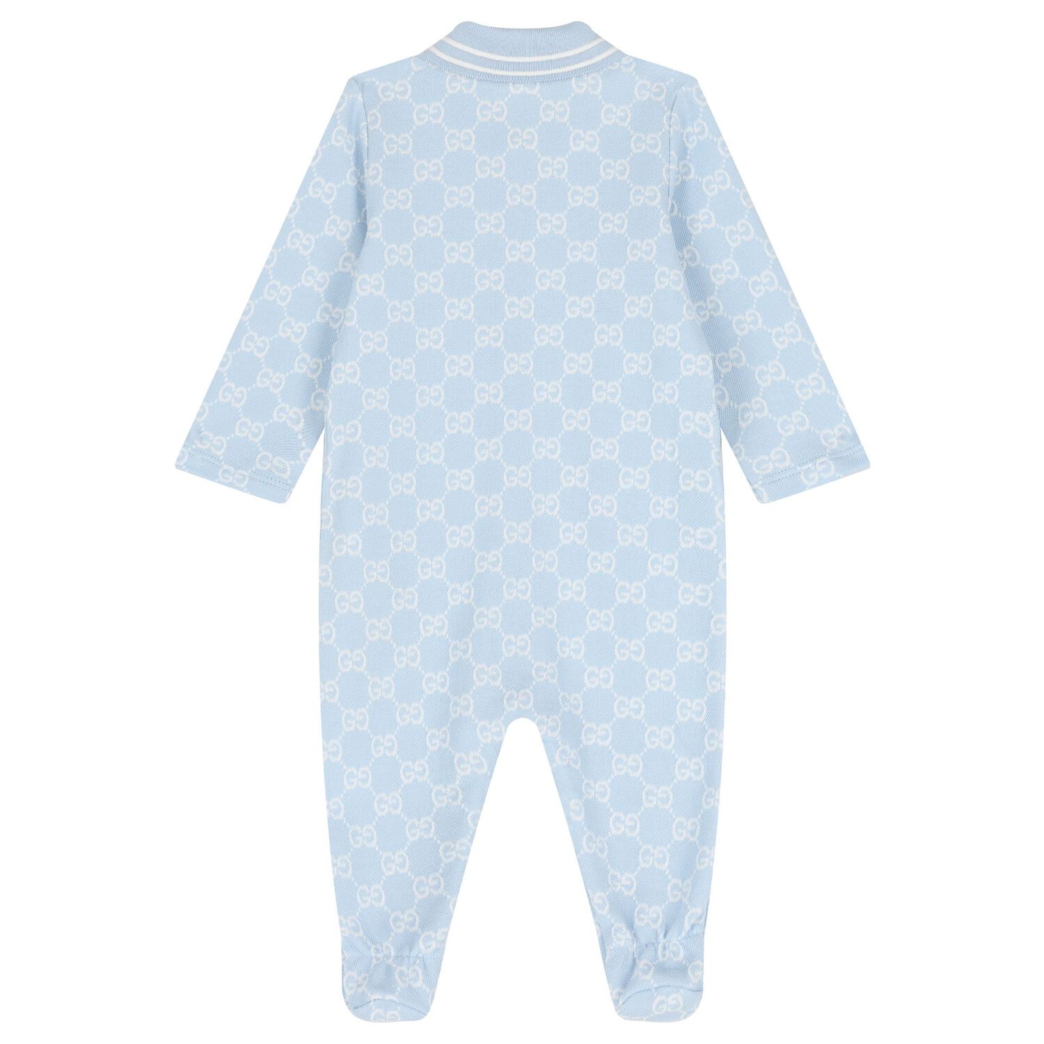Baby Boys Blue GG Logo Babygrow Gift Set, 1, hi-res