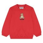 Younger Red Teddy Bear Logo Tracksuit, 4, hi-res