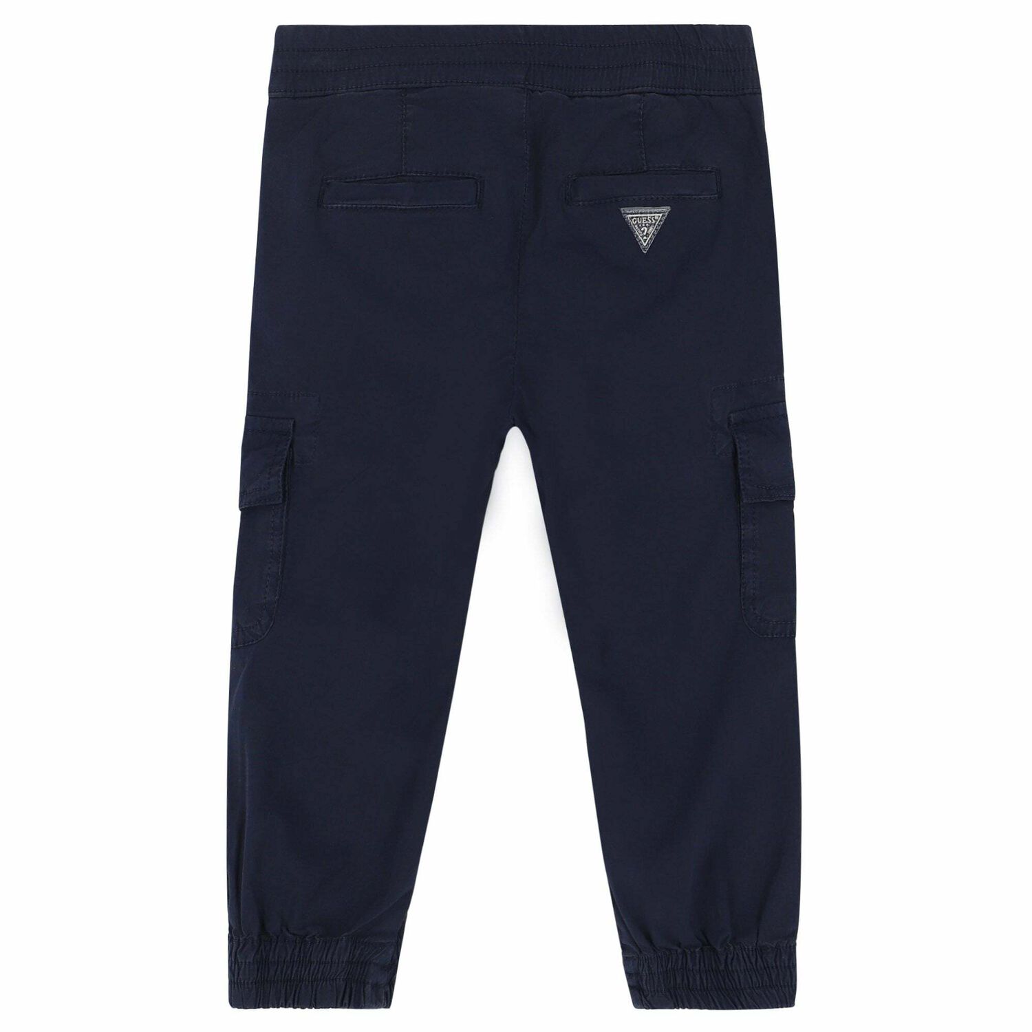 Boys Navy Cargo Trousers, 1, hi-res