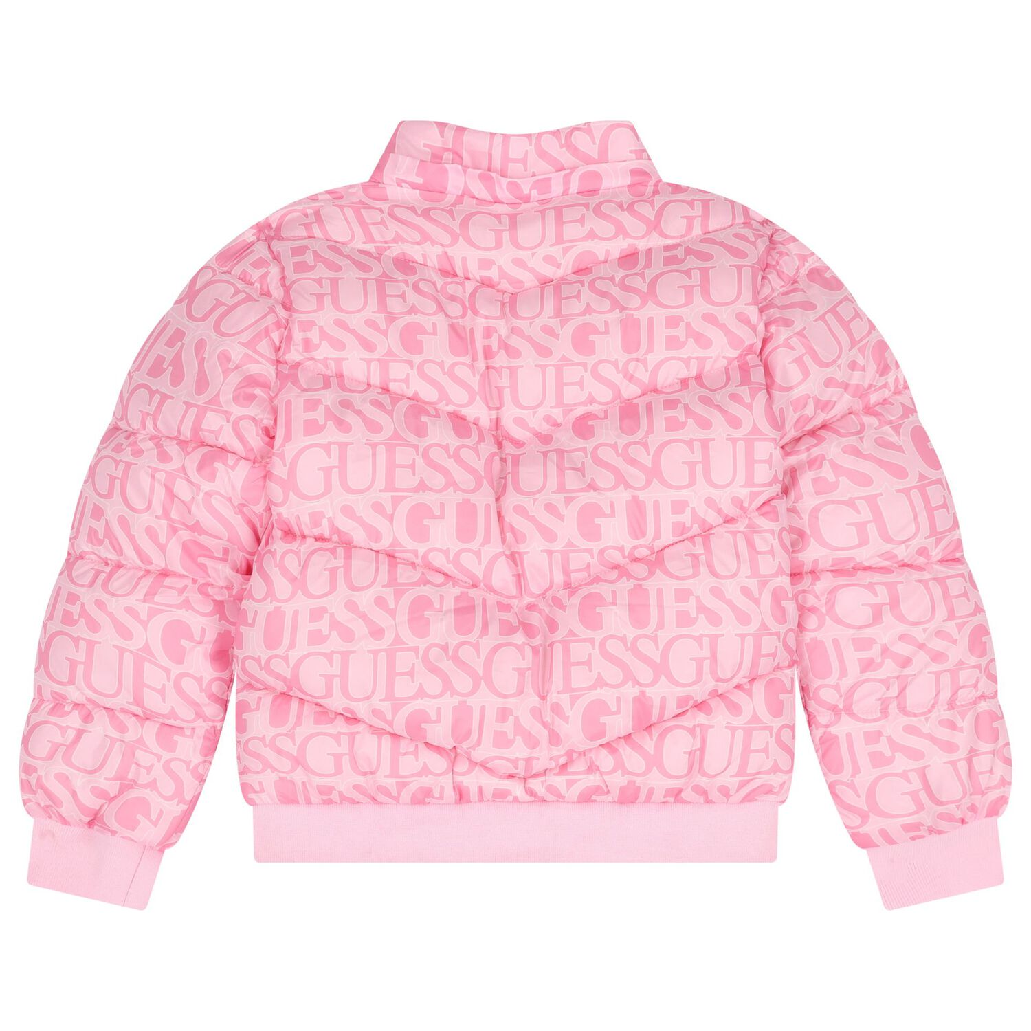 Girls Pink Logo Padded Jacket, 1, hi-res image number null