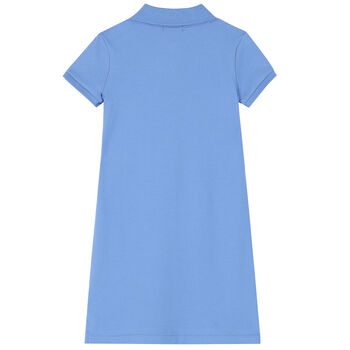 فستان بولو بالشعار باللون الازرق