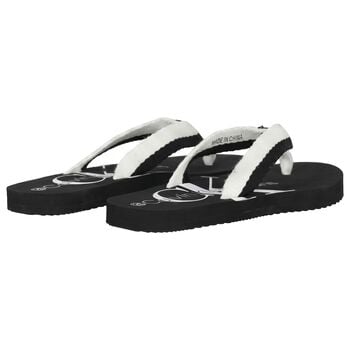 Black Logo Flip Flops